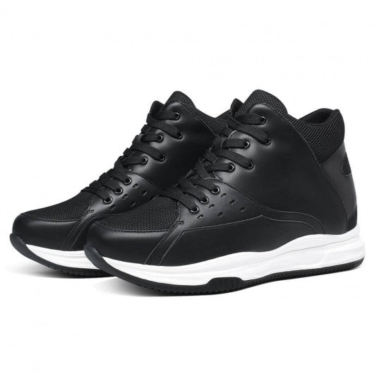 9-LIONS Height Increasing Basketball Shoe Black High-Top Sneakers that make you taller 9 CM / 3.54 Inches