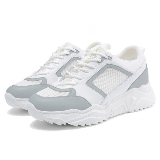 9-LIONS custom elevator sneakers - men's casual white sneakers to increase height 8 CM / 3.15 inches