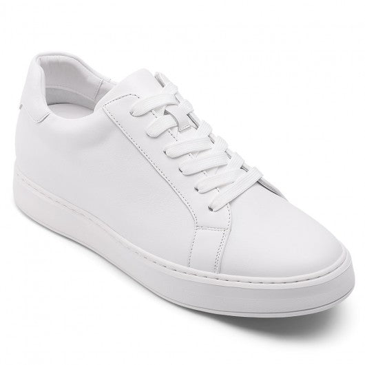 9-LIONS elevator sneakers - high increase shoes - casual men's white sneakers 7 CM / 2.76 Inches