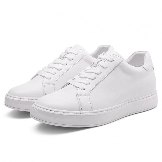 9-LIONS elevator sneakers - high increase shoes - casual men's white sneakers 7 CM / 2.76 Inches