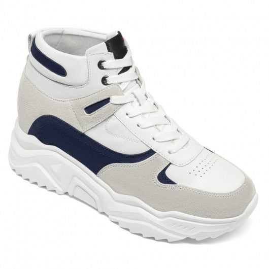 9-LIONS height increasing shoes for men - shoe lifts to increase height - men's suede high top sneakers 10 CM / 3.94 Inches