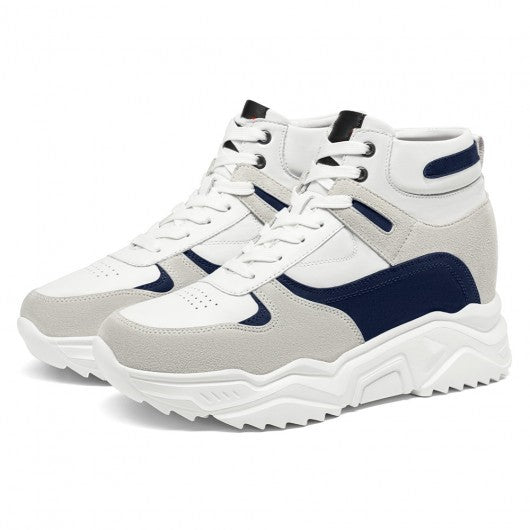 9-LIONS height increasing shoes for men - shoe lifts to increase height - men's suede high top sneakers 10 CM / 3.94 Inches