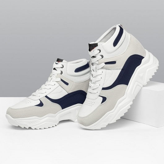 9-LIONS height increasing shoes for men - shoe lifts to increase height - men's suede high top sneakers 10 CM / 3.94 Inches