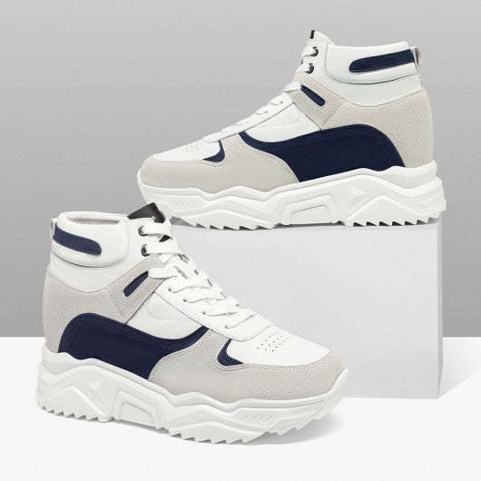 9-LIONS height increasing shoes for men - shoe lifts to increase height - men's suede high top sneakers 10 CM / 3.94 Inches