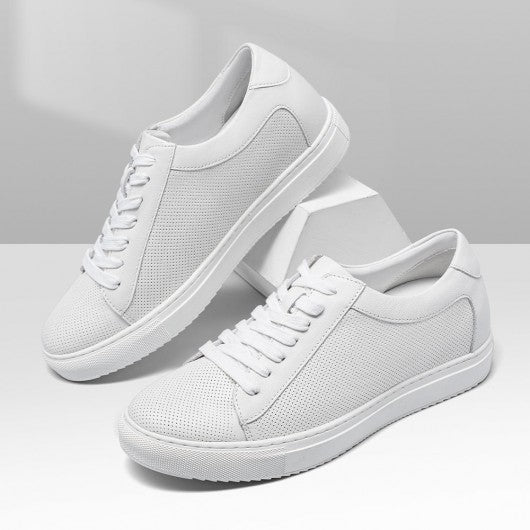 9-LIONS height increasing sneakers - white sneakers that make you taller - breathable casual men's sneakers 7cm / 2.76 Inches