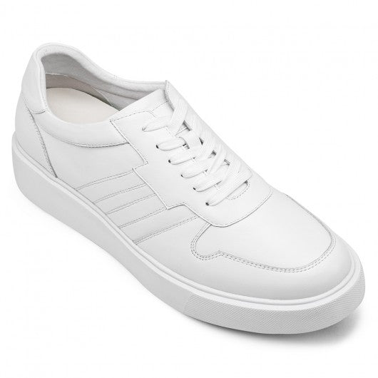 9-LIONS elevator sneakers - high increase shoes - casual men's white sneakers 7 CM / 2.76 Inches