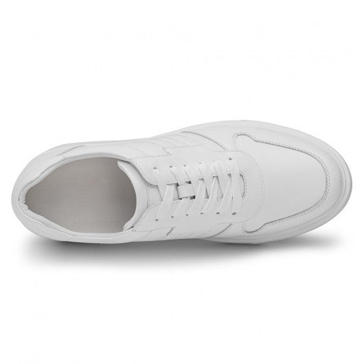 9-LIONS elevator sneakers - high increase shoes - casual men's white sneakers 7 CM / 2.76 Inches