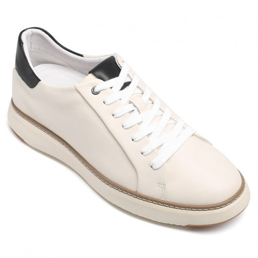 9-LIONS height increasing sneakers - shoe lifts to increase height - beige men's casual sneakers 6CM / 2.36 inches