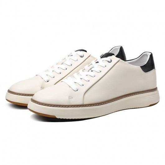 9-LIONS height increasing sneakers - shoe lifts to increase height - beige men's casual sneakers 6CM / 2.36 inches