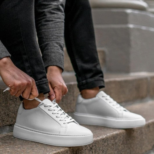 9-LIONS elevator sneakers - high increase shoes - casual men's white sneakers 7 CM / 2.76 Inches