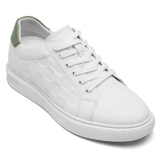 9-LIONS Height Increasing Sneakers - Shoes To Increase Height Men - White Casual Sneakers 7cm / 2.76 Inches