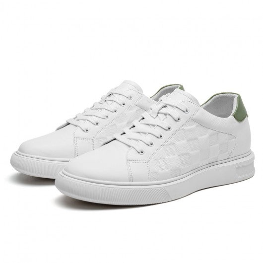 9-LIONS Height Increasing Sneakers - Shoes To Increase Height Men - White Casual Sneakers 7cm / 2.76 Inches