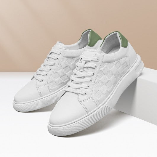 9-LIONS Height Increasing Sneakers - Shoes To Increase Height Men - White Casual Sneakers 7cm / 2.76 Inches