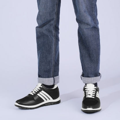 9-LIONS Height Increasing Sneakers Shoes for Men - Men Taller Shoes - Black Elevator Sneakers 8CM / 3.15 Inches