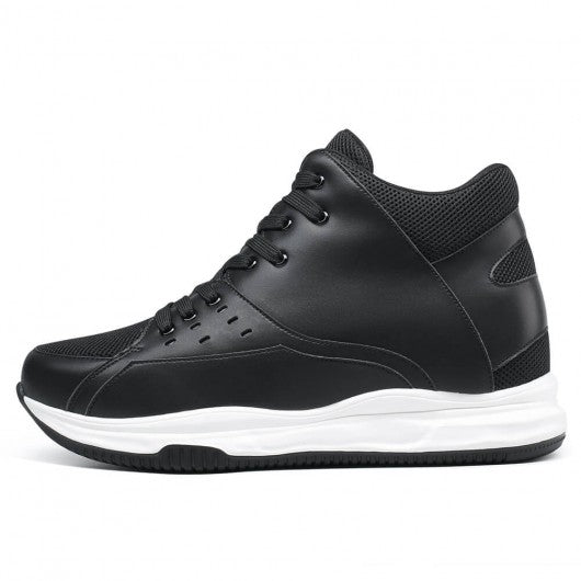 9-LIONS Height Increasing Basketball Shoe Black High-Top Sneakers that make you taller 9 CM / 3.54 Inches