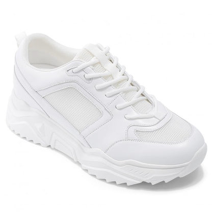 9-LIONS height increasing sneakers for men - white sneakers that add height 8 CM / 3.15 Inches