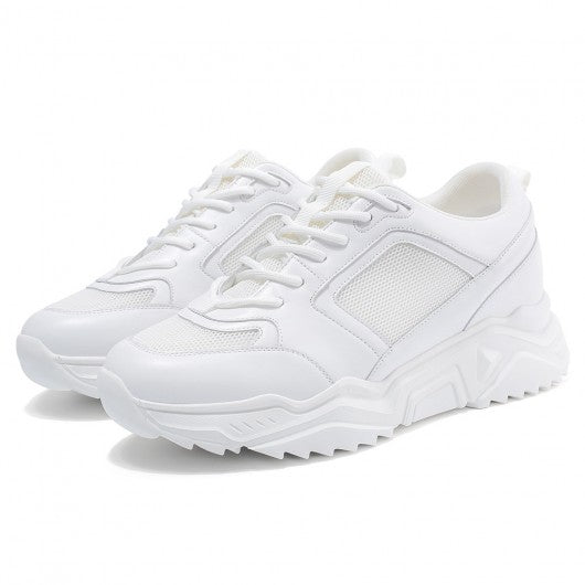9-LIONS height increasing sneakers for men - white sneakers that add height 8 CM / 3.15 Inches