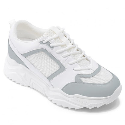 9-LIONS custom elevator sneakers - men's casual white sneakers to increase height 8 CM / 3.15 inches