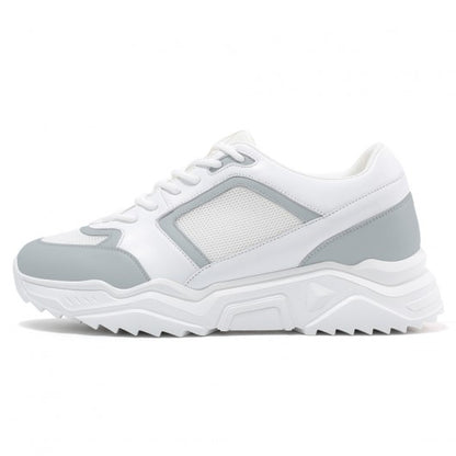 9-LIONS custom elevator sneakers - men's casual white sneakers to increase height 8 CM / 3.15 inches