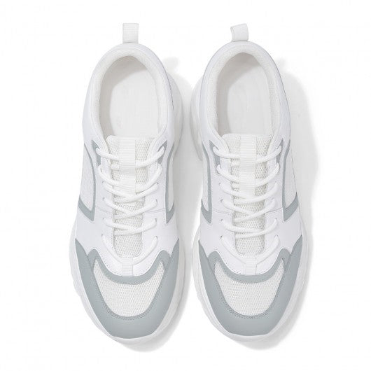9-LIONS custom elevator sneakers - men's casual white sneakers to increase height 8 CM / 3.15 inches