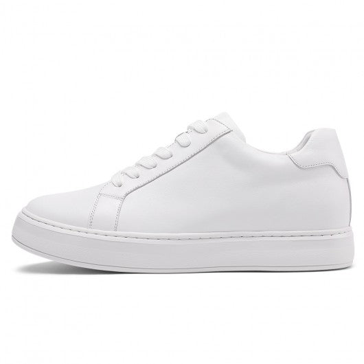 9-LIONS elevator sneakers - high increase shoes - casual men's white sneakers 7 CM / 2.76 Inches