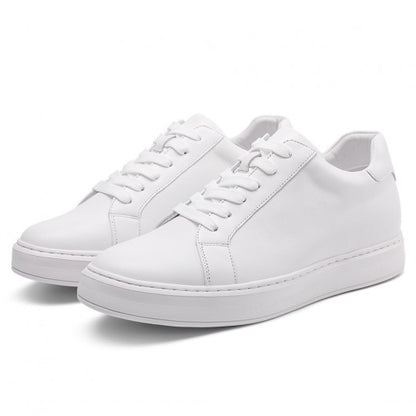 9-LIONS elevator sneakers - high increase shoes - casual men's white sneakers 7 CM / 2.76 Inches