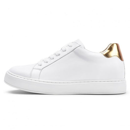 9-LIONS mens shoes with height - mens elevator shoes - White leather casual tall men shoes 7 CM / 2.76 Inches