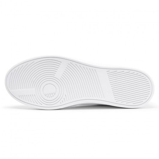 9-LIONS mens shoes with height - mens elevator shoes - White leather casual tall men shoes 7 CM / 2.76 Inches