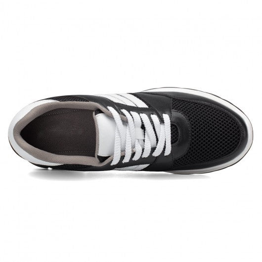 9-LIONS Height Increasing Sneakers Shoes for Men - Men Taller Shoes - Black Elevator Sneakers 8CM / 3.15 Inches
