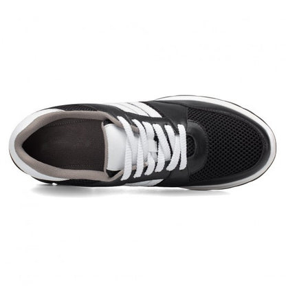 9-LIONS Height Increasing Sneakers Shoes for Men - Men Taller Shoes - Black Elevator Sneakers 8CM / 3.15 Inches