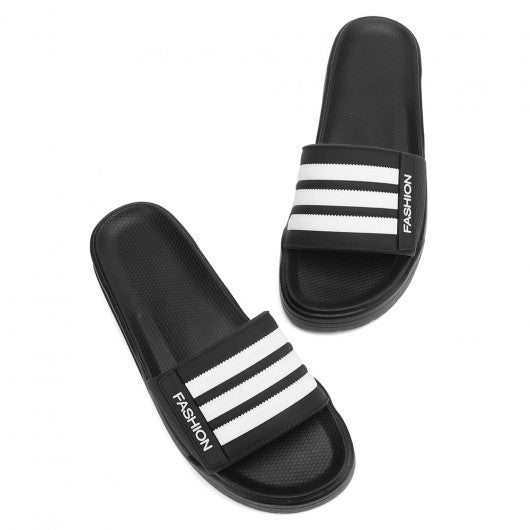 9-LIONS men's platform slippers height increasing slippers black non slip indoor outdoor sandals 4CM / 1.57 Inches taller