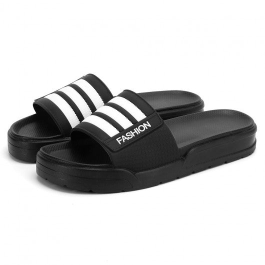 9-LIONS men's platform slippers height increasing slippers black non slip indoor outdoor sandals 4CM / 1.57 Inches taller