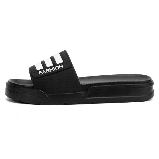 9-LIONS men's platform slippers height increasing slippers black non slip indoor outdoor sandals 4CM / 1.57 Inches taller