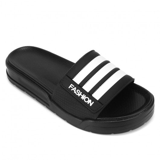 9-LIONS men's platform slippers height increasing slippers black non slip indoor outdoor sandals 4CM / 1.57 Inches taller