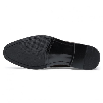 9-LIONS Height Increasing Shoes Formal Tall Men Shoes Khaki Slip on Penny Loafers 7 CM / 2.76 Inches Taller