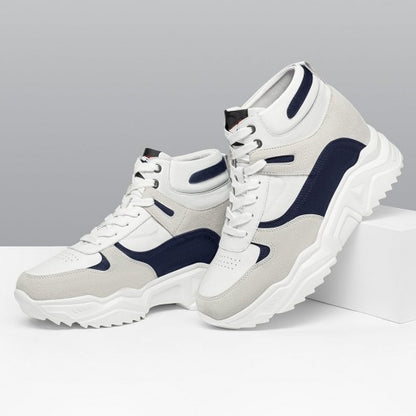 9-LIONS height increasing shoes for men - shoe lifts to increase height - men's suede high top sneakers 10 CM / 3.94 Inches
