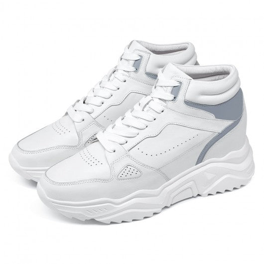 9-LIONS height increasing sneakers - mens sneakers that make you taller - high top men's white sneakers 10 CM / 3.94 Inches