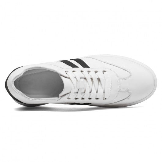 9-LIONS Elevator Sneakers - Height Enhancing Shoes - Casual Men's White Sneakers 7CM / 2.76 Inches