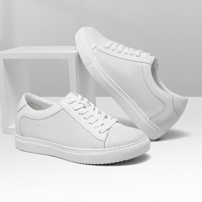 9-LIONS height increasing sneakers - white sneakers that make you taller - breathable casual men's sneakers 7cm / 2.76 Inches