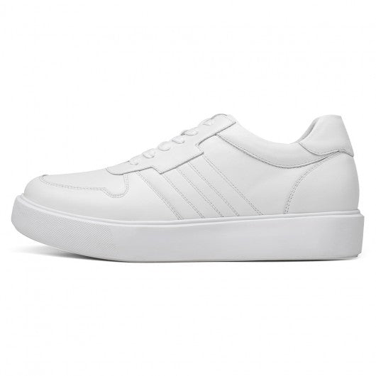 9-LIONS elevator sneakers - high increase shoes - casual men's white sneakers 7 CM / 2.76 Inches