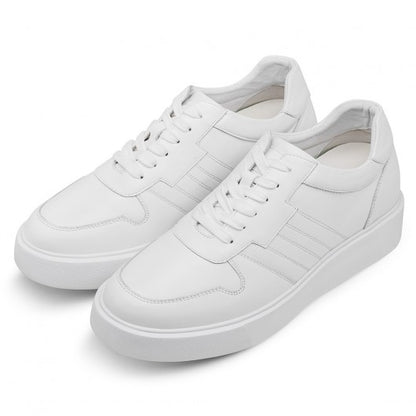 9-LIONS elevator sneakers - high increase shoes - casual men's white sneakers 7 CM / 2.76 Inches