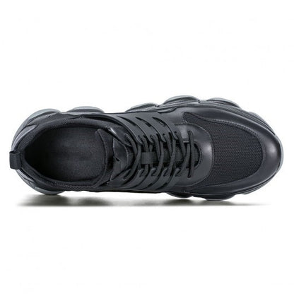 9-LIONS height increase sneakers - sneakers that make you taller - black breathable fashion men walking shoes 7 CM / 2.76 Inches