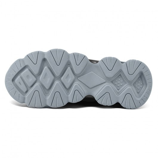 9-LIONS height increase sneakers - sneakers that make you taller - black breathable fashion men walking shoes 7 CM / 2.76 Inches