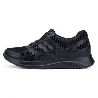 9-LIONS Comfortable Height Increasing Shoes Black Mens Elevator Sneakers Sports Athletic Trainers 7CM / 2.76 Inches