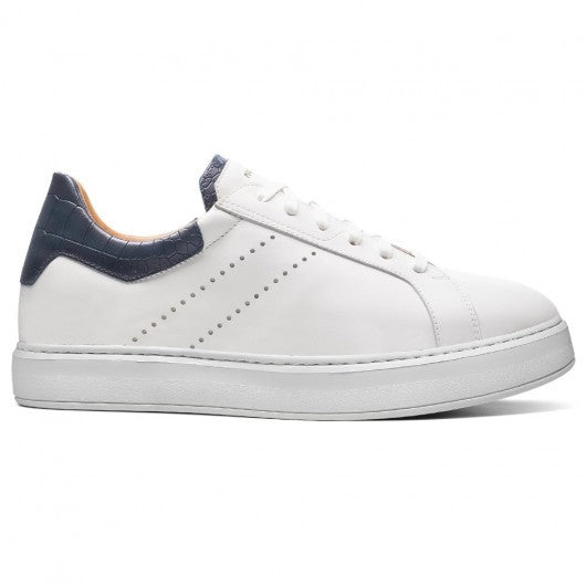 9-LIONS custom men's elevator shoes - tall men shoes- casual white sneakers 7CM / 2.76 Inches