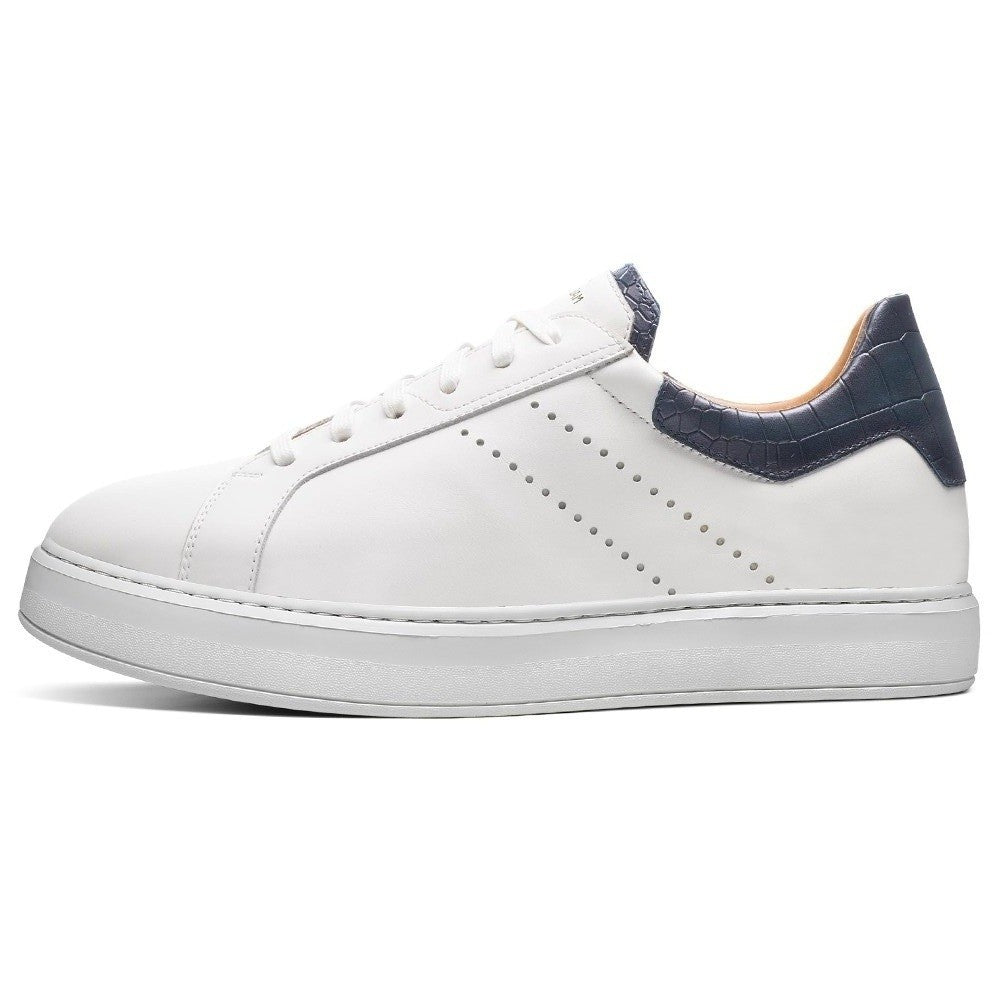 9-LIONS custom men's elevator shoes - tall men shoes- casual white sneakers 7CM / 2.76 Inches
