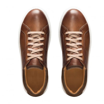 9-LIONS height increasing shoes for men - brown leather sneakers that make you look taller 7CM / 2.76 Inches