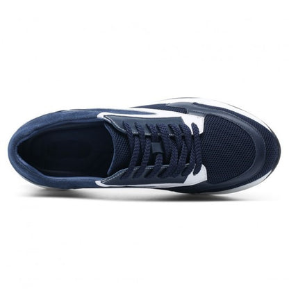 9-LIONS mens raised shoes - height elevator shoes - breathable blue sneaker for men 8CM / 3.15 inches