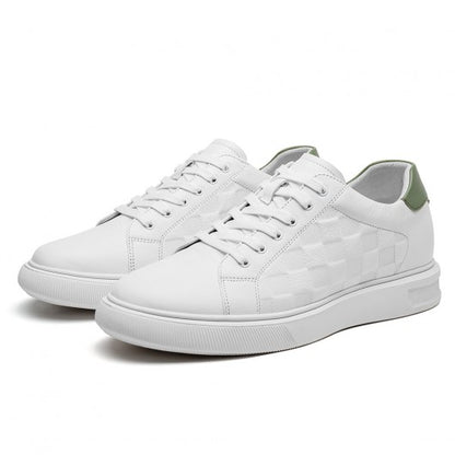 9-LIONS Height Increasing Sneakers - Shoes To Increase Height Men - White Casual Sneakers 7cm / 2.76 Inches