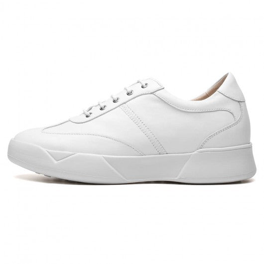 9-LIONS Casual Shoe Lifts White Elevator Shoes for Men Height Raising Shoes 7CM / 2.76 Inches